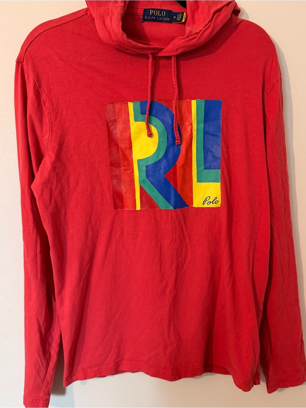 Polo Ralph Lauren Colorblock Logo‎ Hoodie M Y2K Retro Streetwear